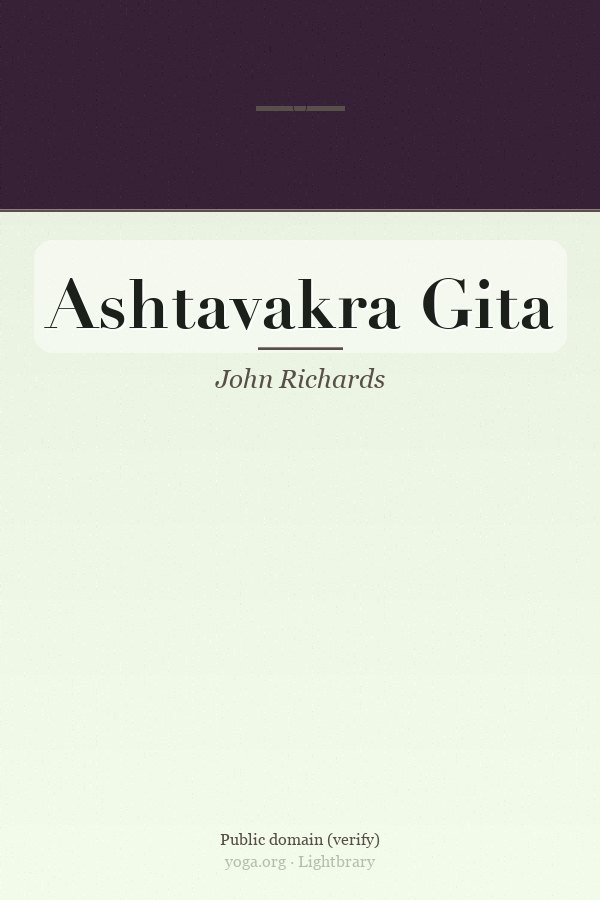 Cover: Ashtavakra Gita