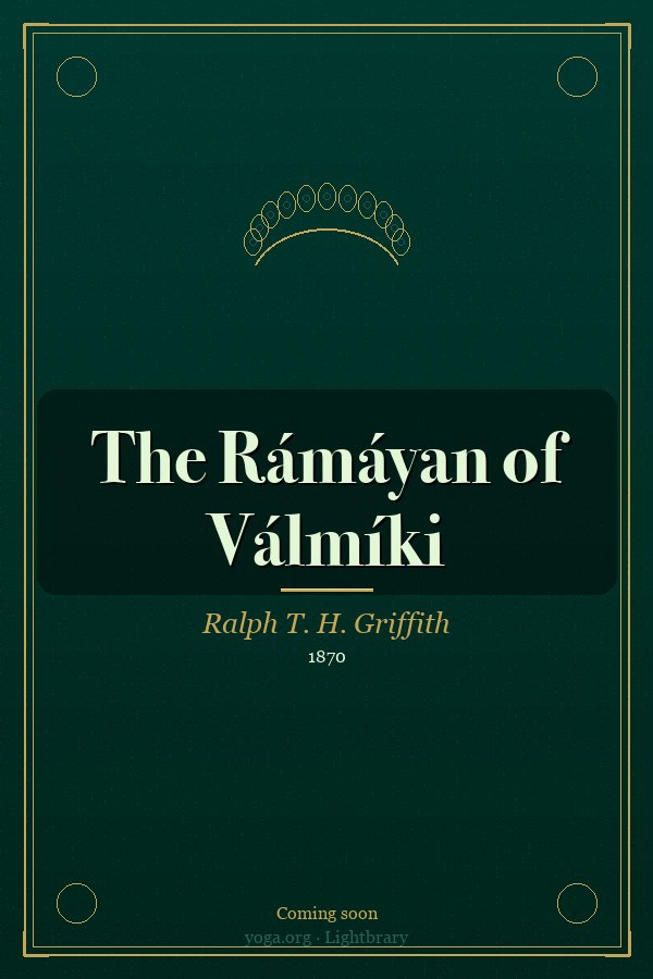 Cover: The Rámáyan of Válmíki