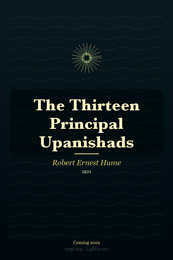Cover: The Thirteen Principal Upanishads